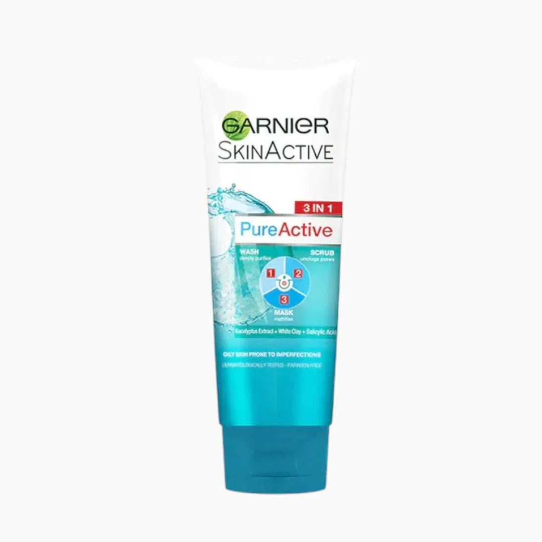 Garnier SkinActive PureActive skincare product on a white background