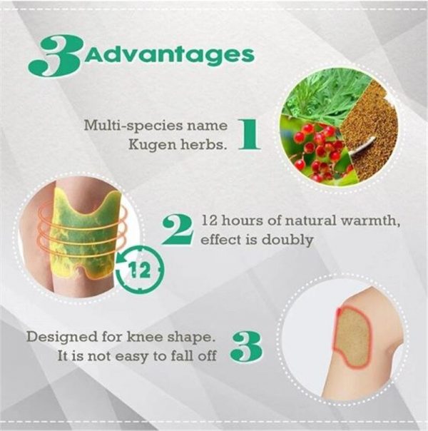 Promotional graphic highlighting three advantages of a product with images and text.